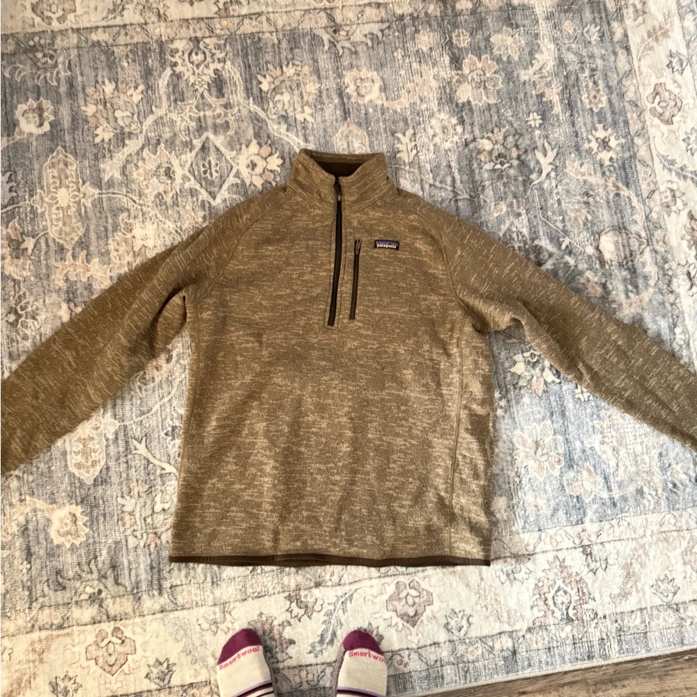 Patagonia Men's Olive Zip-Up Sweater